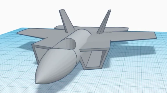 TinkerCAD screenshot showing transparent 'hole' shapes cutting into the model