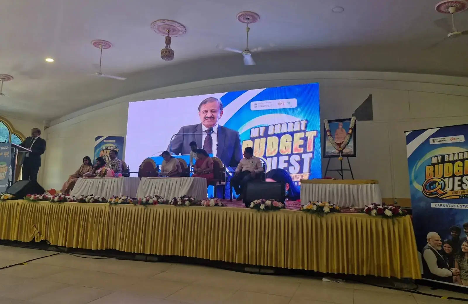 Dr. C N Manjunath speaking at the main stage