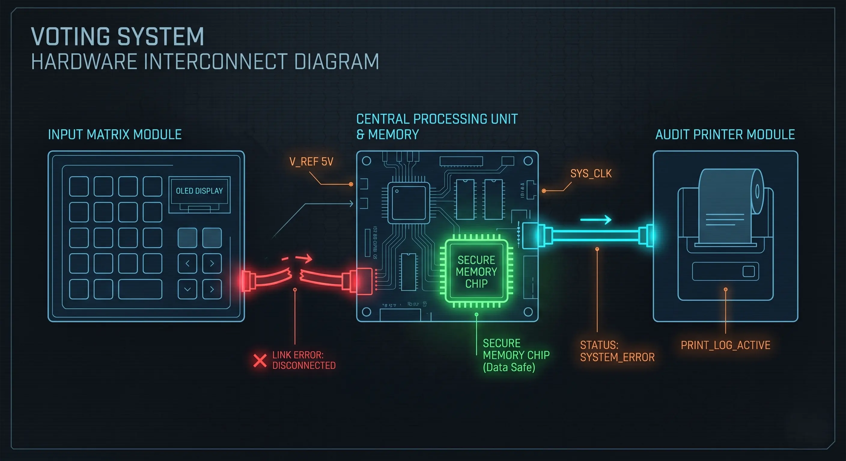 Diagram showing the modular fault tolerance and recovery process of an EVM