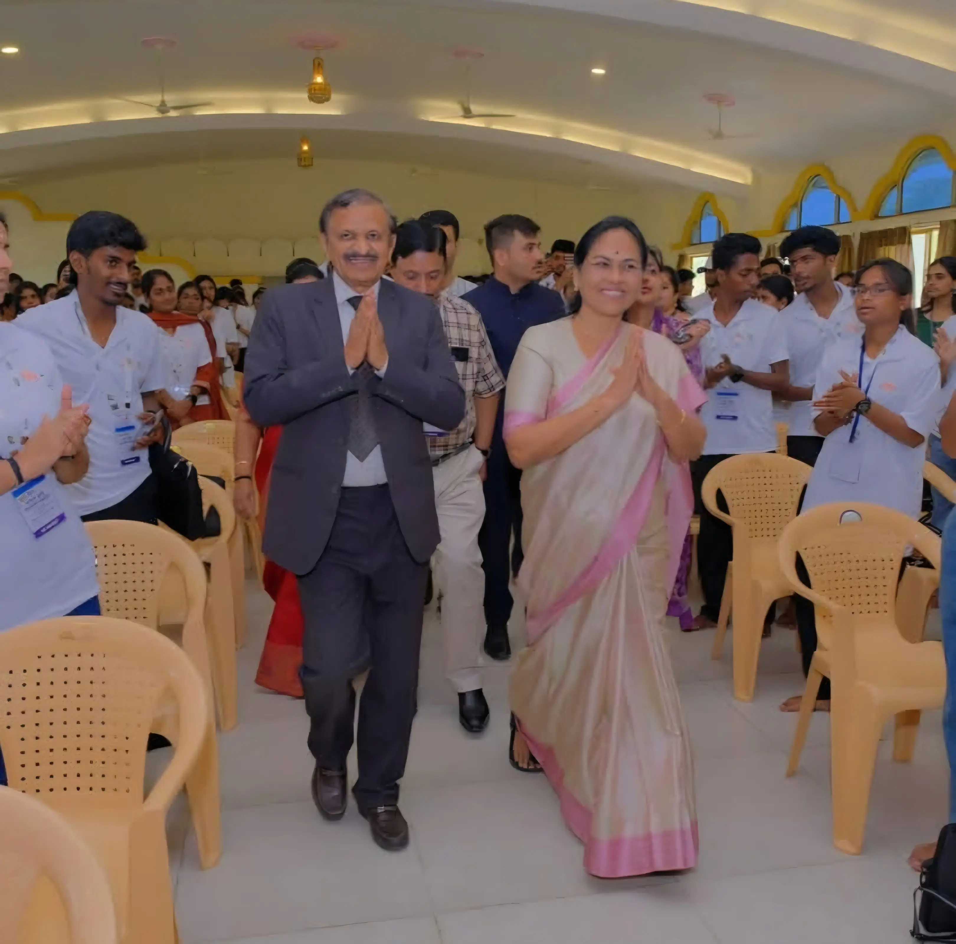 Esteemed dignitaries arriving at the event