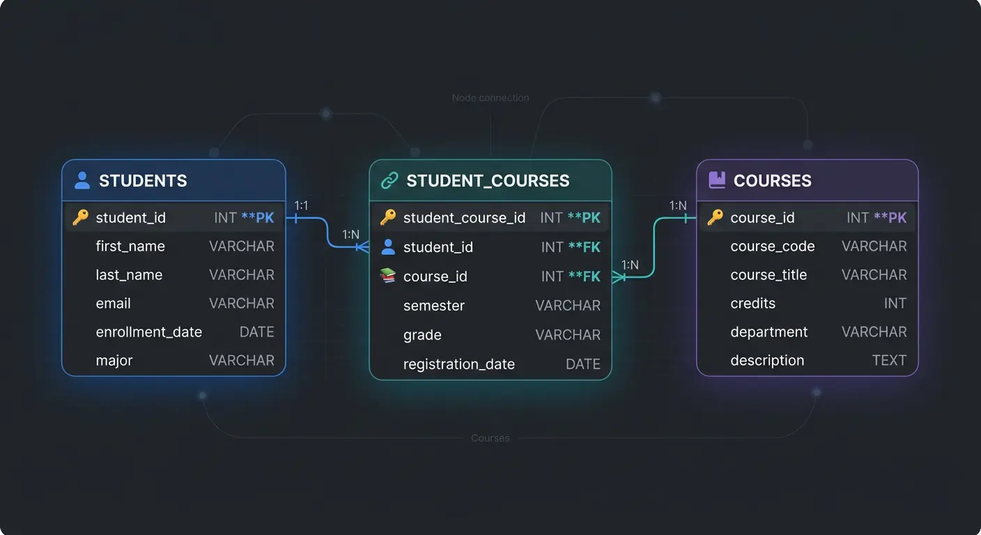 Many to Many relationship using a junction table