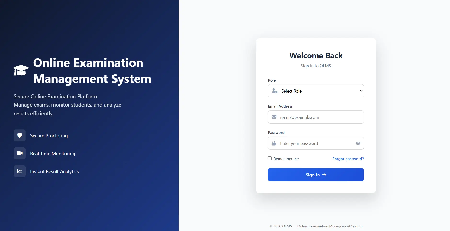 Secure Login Interface