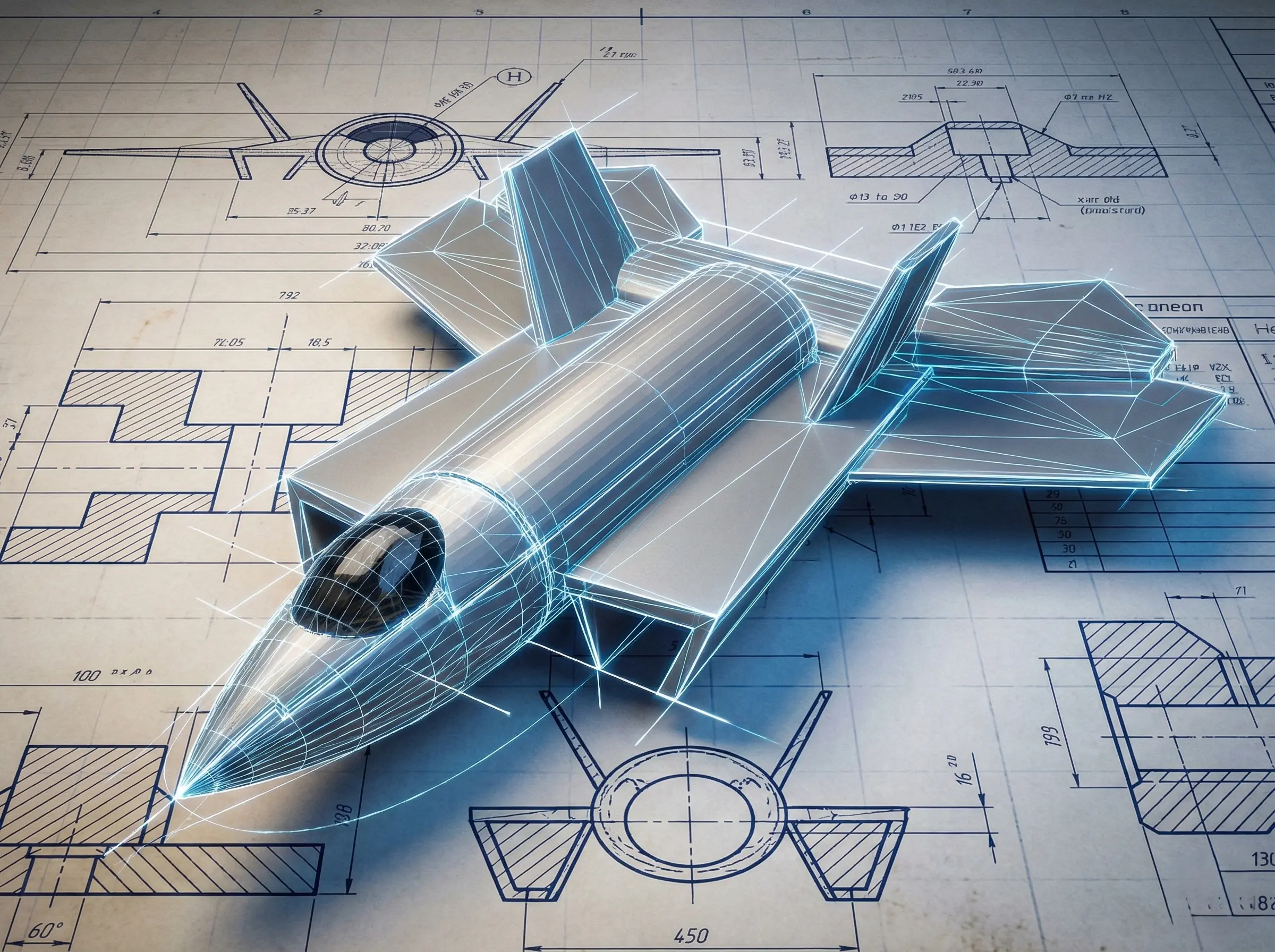 3D model of an aircraft created in TinkerCAD